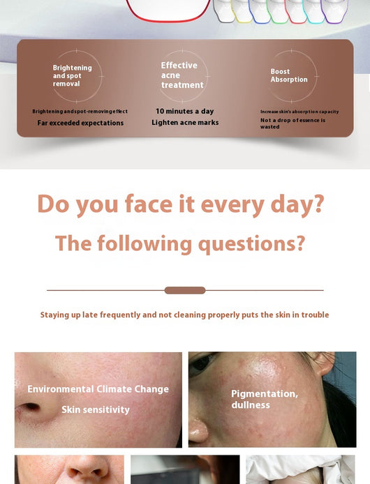 Mascarilla LED de 7 Colores para Tratamiento Facial en Casa - Image 13