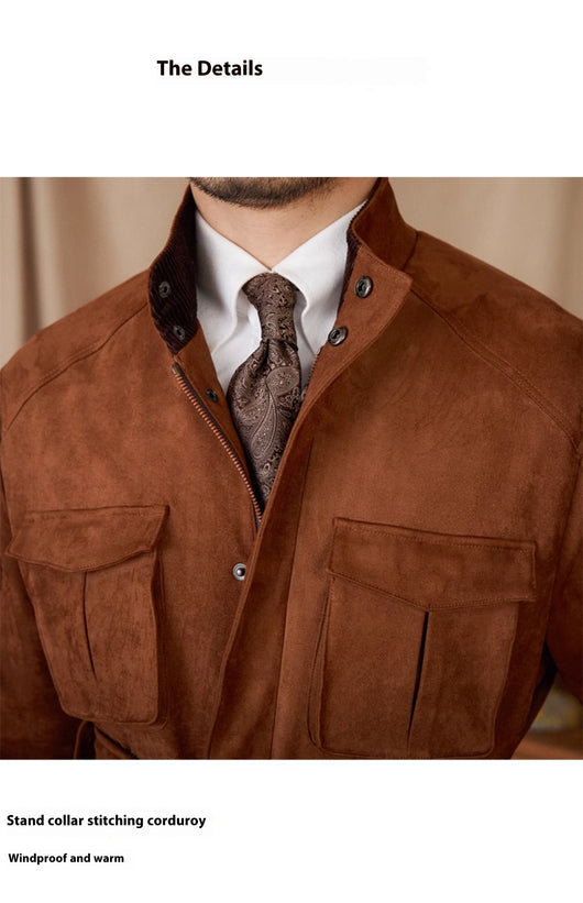 Chaqueta Vintage de Gamuza para Hombre - Casual y Profesional - Image 11