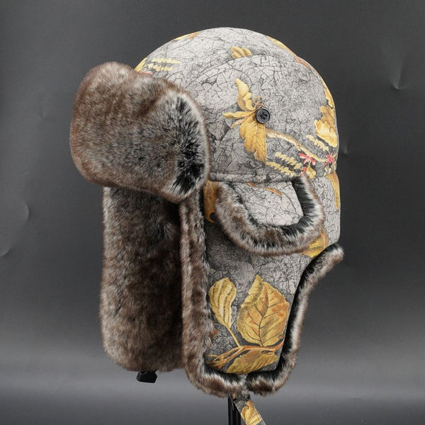 Gorro de Lana Lei Feng con Protección de Oídos para Invierno