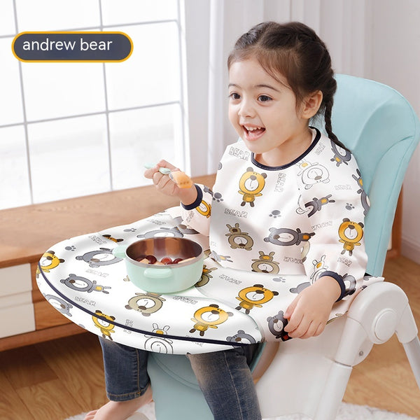 Babero Delantal para Bebé con Cobertura para Silla de Comer, Resistente al Agua y Desmontable