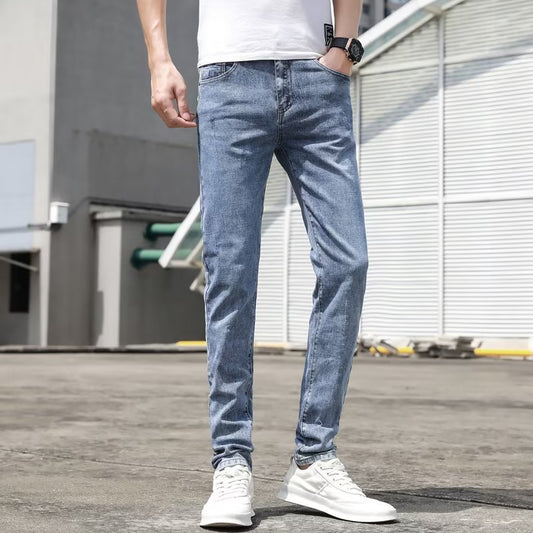 Jeans Claros Hombre Estilo Coreano con Elasticidad