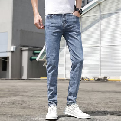Jeans Claros Hombre Estilo Coreano con Elasticidad