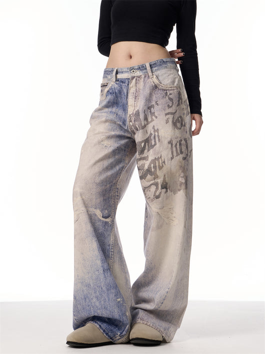 Pantalones Jeans Largos con Estampado Degradado 3D - Image 2