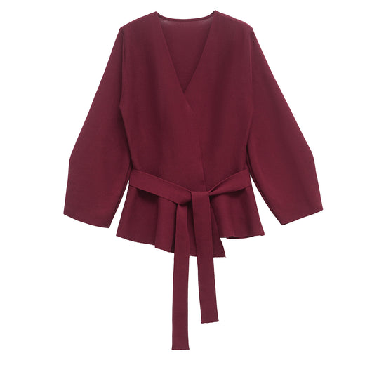 Blusa Tejida Larga con Cinturón para Mujer - Elegancia Moderna - Image 4