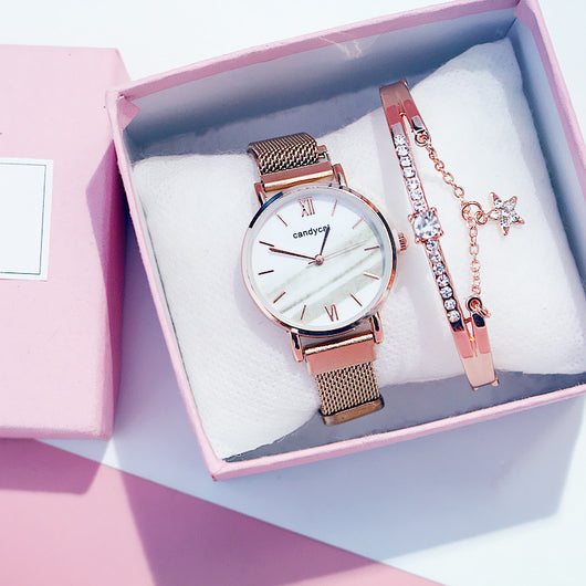 Reloj de Moda Retro con Diseño de Mármol para Mujer - Image 27