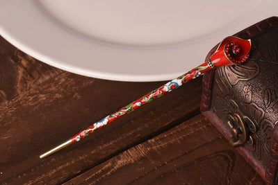 Pasador de Cabello Cloisonné Antiguo Chino para Dama - Image 14