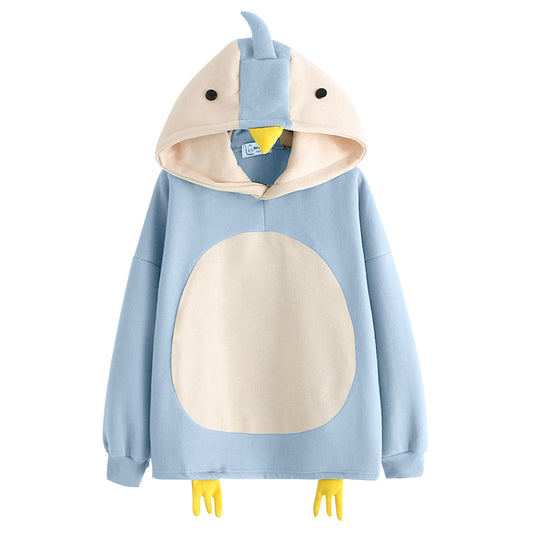 Sudadera con Capucha de Felpa para Mujer con Diseño de Pollito Adorable - Image 2