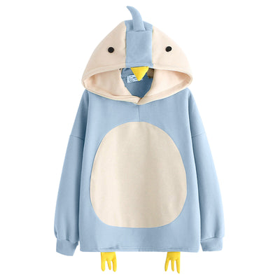 Sudadera con Capucha de Felpa para Mujer con Diseño de Pollito Adorable - Image 2