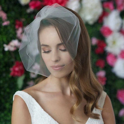 Velo de Novia Mesh Estilo Corto Hijab de Boda - Image 7