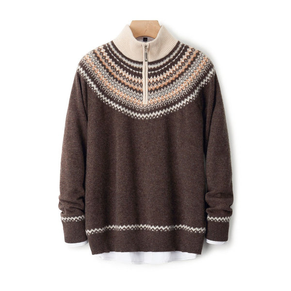 Suéter Grueso de Cuello Alto para Otoño e Invierno