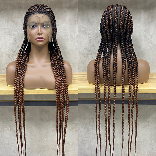 Peluca de Malla Elástica con Trenza de 9 Hebras - Fibra Química Premium - Image 3