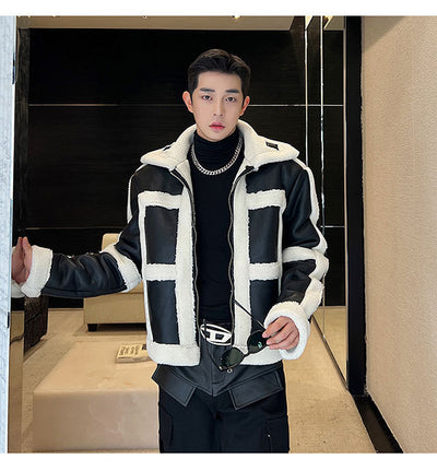 Chaqueta de Piel Fusión Francesa y Estilo Coreano - Image 10