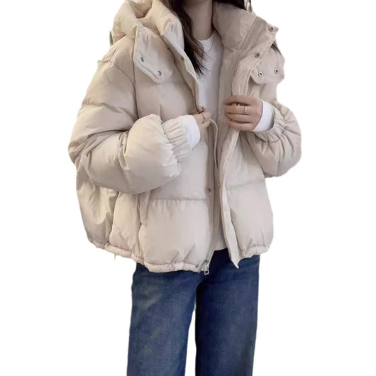 Chaqueta Cálida Casual para Mujer Talla Grande con Abertura Lateral - Image 4