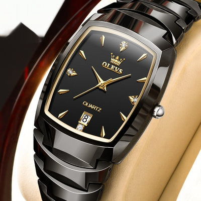 Reloj de Hombre en Acero Tungsteno con Cuarzo y Detalles en Oro - Image 3