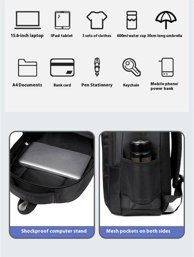 Mochila de Viaje Ligera y Capacidad Amplia para Hombre - Image 17