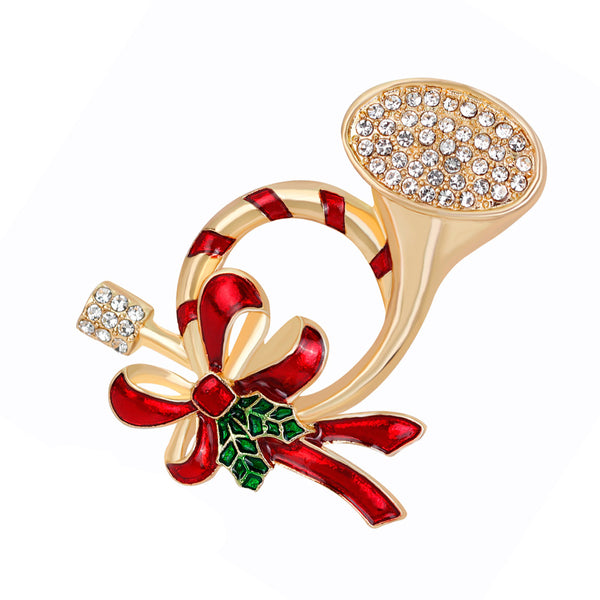 Broche Navideño Clásico - Accesorio Festivo de Moda