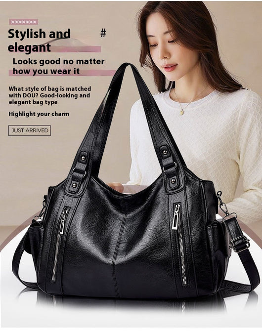 Bolsa de Hombro Texturizada Minimalista de Gran Capacidad para Mujer - Image 15