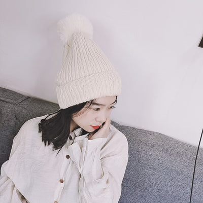 Gorro de Lana Coreano Retorcido Trend Otoño e Invierno - Image 14