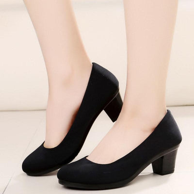Zapatos de Tela Pekín Clásicos para Mujer - Tacón Alto, Suela Antideslizante, Ideal para Trabajo y Ceremonias - Image 9