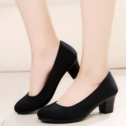 Zapatos de Tela Pekín Clásicos para Mujer - Tacón Alto, Suela Antideslizante, Ideal para Trabajo y Ceremonias - Image 9