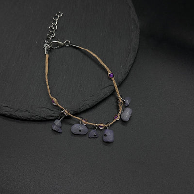 Pulsera Tejida en Rafia con Piedra Natural - Image 15