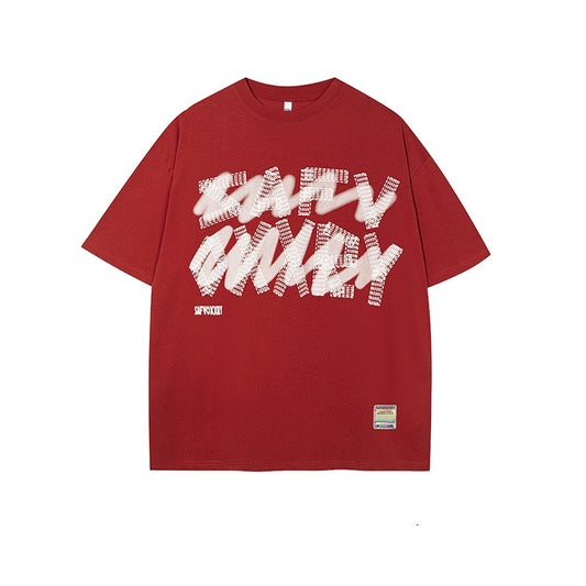 Camiseta de Manga Corta Estilo Vintage Americano para Mujer - Image 2