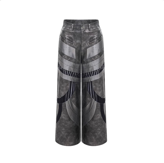 Pantalones Casuales de Invierno con Malla Calada y Detalles Patchwork - Image 16