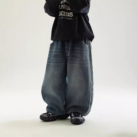 Jeans Cálidos para Niño con Forro Polar Sueltos y Confortables
