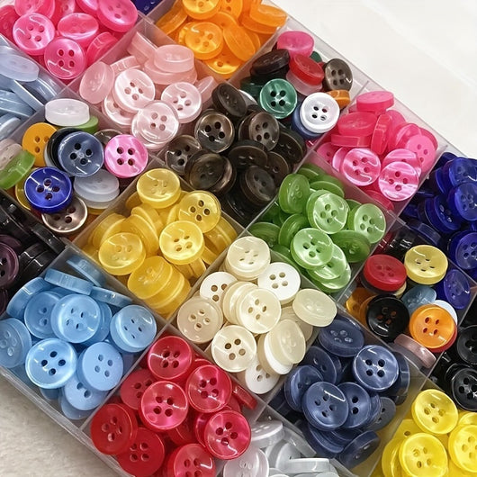 Botón de Resina Perlado Cóncavo de Cuatro Agujeros para Camisas Infantiles - Image 9