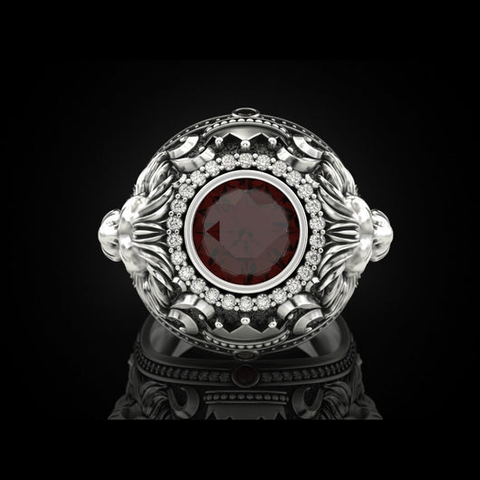 Anillo de Hombre Vintage en Aleación con Diseño de León y Diamantes - Image 8