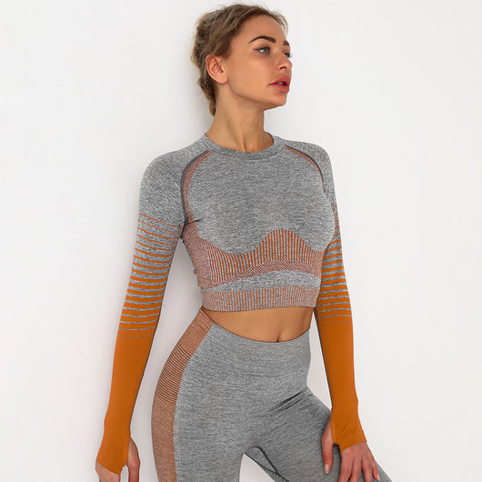 Conjunto de Yoga sin Costuras Europeo y Americano - Image 18