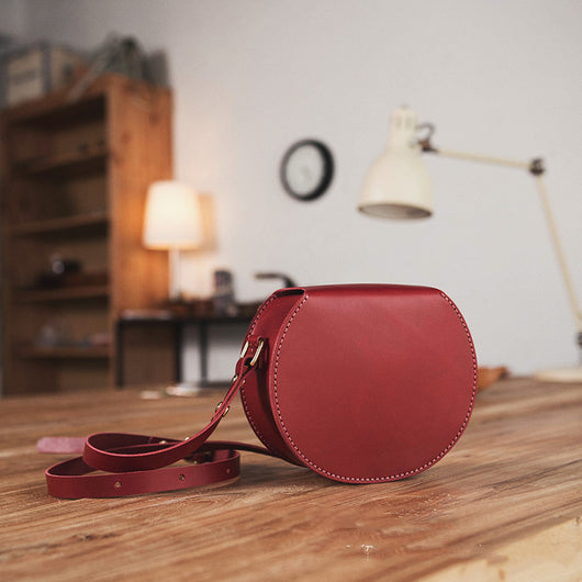 Bolsa Bandolera Retro de Cuero Vacuno Curtido Natural para Personalizar - Image 3