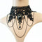 Gothic Jewelry Rojo Bat Halloween Necklace Lace Choker Necklace For Women Nightmare Before Christmas Negro Layered Necklace 2021 B