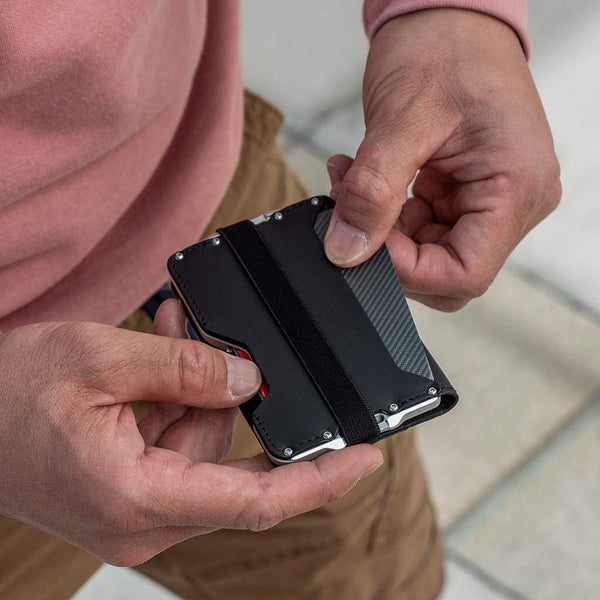 Billetera de Aluminio para Hombre con Protección RFID y Cierre de Seguridad