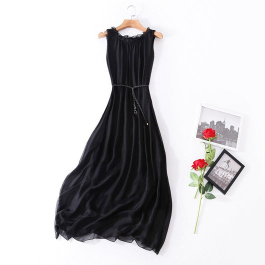 Vestido Chaleco Elegante sin Mangas Efecto Silueta Esbelta - Image 13