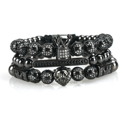 Pulsera para Hombre Cabeza de León con Circones en Cobre - Image 3