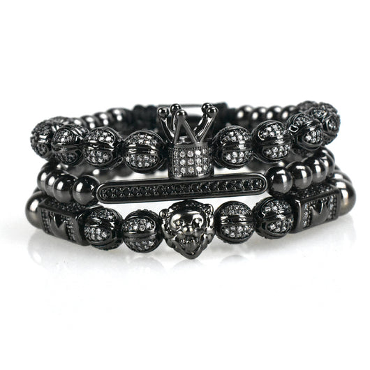 Pulsera para Hombre Cabeza de León con Circones en Cobre - Image 3