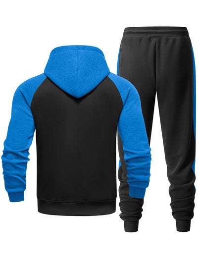 Sudadera con Capucha Raglan Bicolor para Hombre - Casual y Deportivo - Image 18