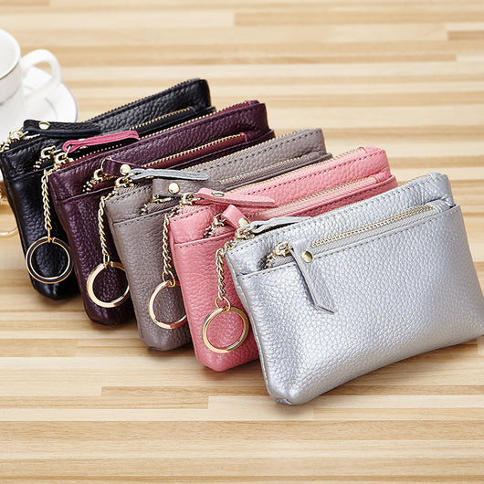 Cartera Compacta de Cuero Genuino con Cierre de Dama - Image 8