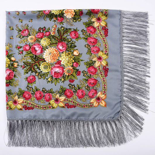 Pashmina Étnica con Flores Bordadas y Borlas - Image 21