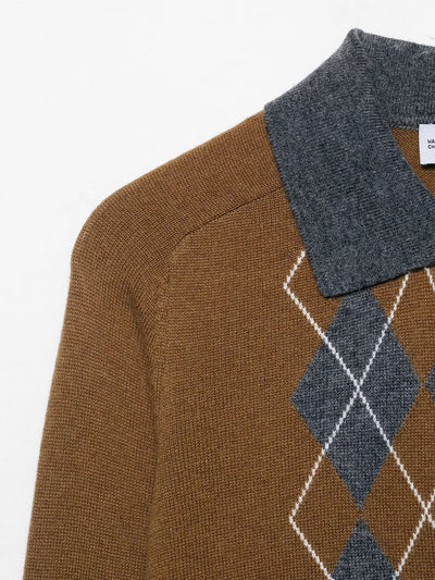 Polo Jacquard Diamante Otoño con Cuello Clásico - Image 16