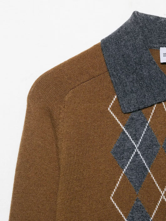 Polo Jacquard Diamante Otoño con Cuello Clásico - Image 16