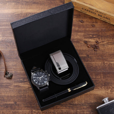 Estuche Premium de Accesorios Ejecutivos para Hombre: Cinturón, Cartera, Reloj y Bolígrafo - Image 3