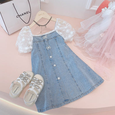 Vestido Infantil para Niña con Mangas Abullonadas - Image 6