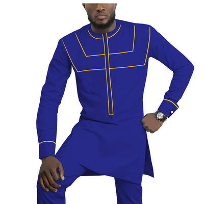 Traje Casual de Algodón Étnico Africano para Hombre - Image 26