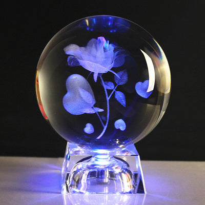 Lámpara Esfera Cristal LED con Música - Galaxia 3D con Energía Solar - Image 9