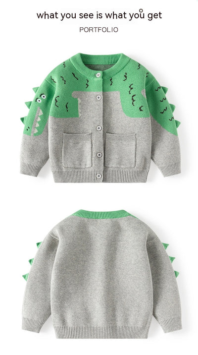 Cardigan Tejido Dinosaurio para Niños - Image 5
