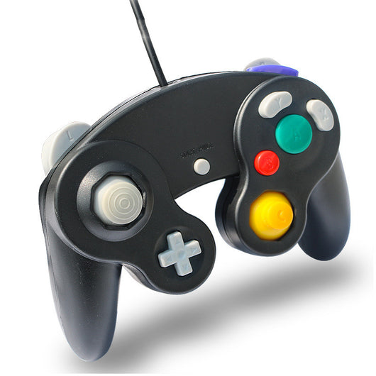 Orange wired gamepad with a USB connector, featuring a D-pad, joystick, and colored action buttons. - Image 5