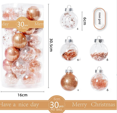 Pack 30 Esferas Navideñas Transparentes para Árbol - Image 15