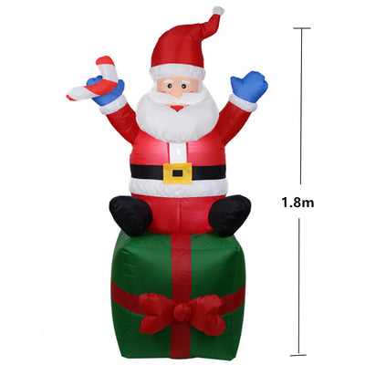 Decoración Navideña Inflable Santa Claus con Luz LED - Soldado Navideño para Jardín - Image 22